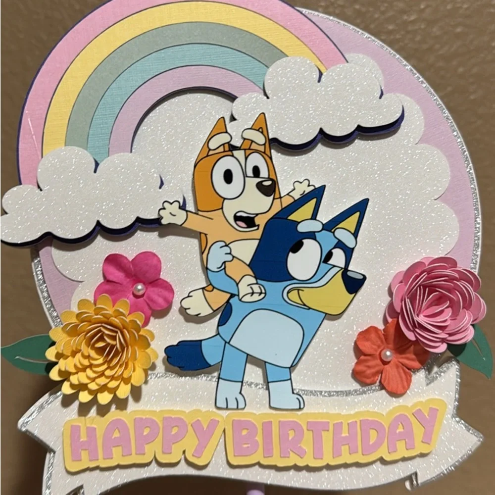 Colorful Happy Birthday Cake Topper